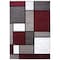 World Rug Gallery Contemporary Modern Boxes Design Soft Area Rug 7'10'' x 10'2'' Red 106RED8X10 - alternate 3
